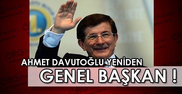 SON DAKİKA ! Başbakan Davutoğlu yeniden 'Genel Başkan' seçildi!